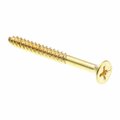 Prime-Line Wood Screws, Flat Head, Phillips Drive, #10 X 2 in., Solid Brass, 25PK 9035812